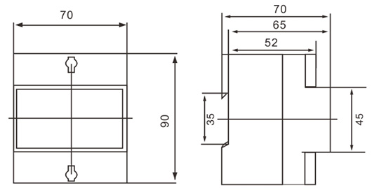 Contador trifásico multifunción de carril DIN de vatios-hora DT(S)S238-4 ZN/S(D3402)