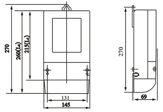 Contador trifásico estático de carril DIN de vatios-hora DTS238(E3401A/E3401L)